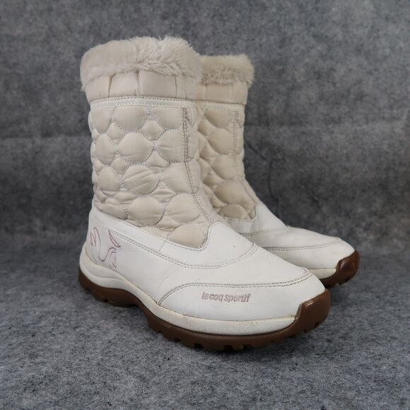 Le Coq Sportif Other - Le Coq Sportif Shoes Mens 7.5 Boots Winter Warm Quilted Outdoor Zip Active White